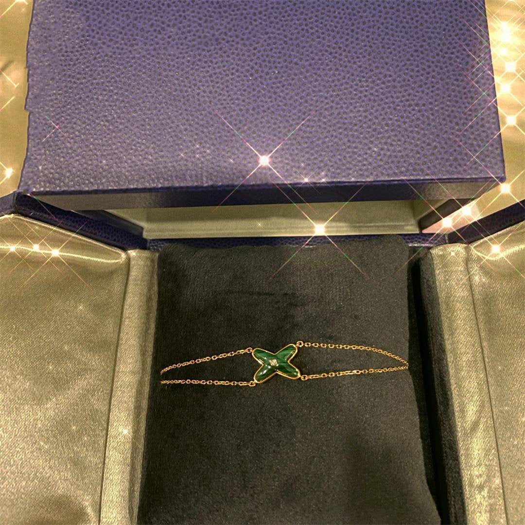 [moco jewelrys]JEUX ARMBAND MALACHIT ROTGOLD 1 DIAMANT