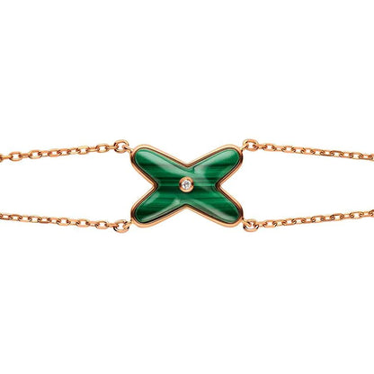 [moco jewelrys]JEUX ARMBAND MALACHIT ROTGOLD 1 DIAMANT