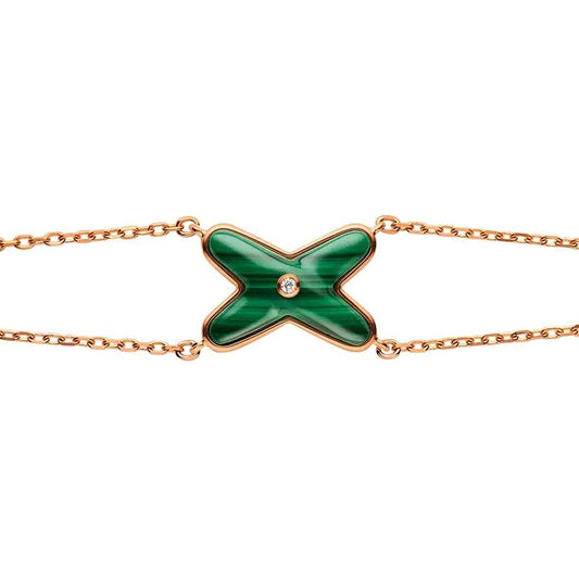 [moco jewelrys]JEUX ARMBAND MALACHIT ROTGOLD 1 DIAMANT