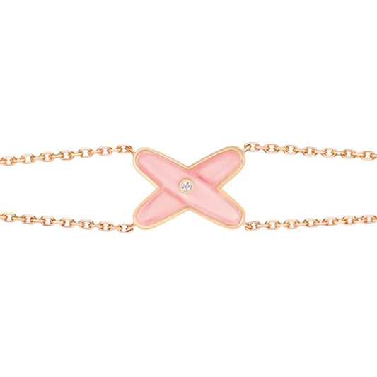 [moco jewelrys]JEUX ARMBAND ROSA PERLMUTT ROSÉGOLD 1 DIAMANT