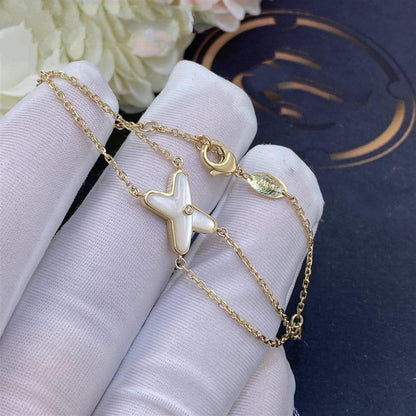 [moco jewelrys]JEUX ARMBAND WEISS PERLMUTT GOLD 1 DIAMANT