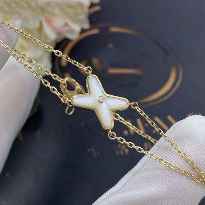 [moco jewelrys]JEUX ARMBAND WEISS PERLMUTT GOLD 1 DIAMANT