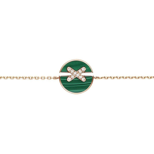 [moco jewelrys]MALACHIT ARMBAND SET ROSÉGOLD DIAMANTEN