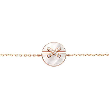 [moco jewelrys]ARMBAND-SETS PERLMUTT ROSÉGOLD DIAMANTEN