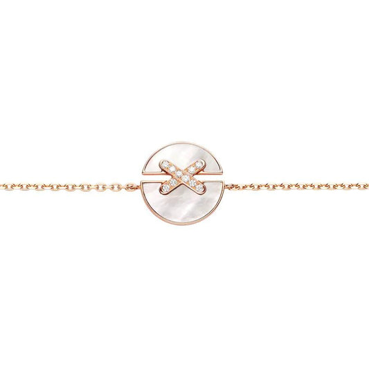 [moco jewelrys]ARMBAND-SETS PERLMUTT ROSÉGOLD DIAMANTEN