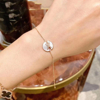 [moco jewelrys]ARMBAND-SETS PERLMUTT ROSÉGOLD DIAMANTEN