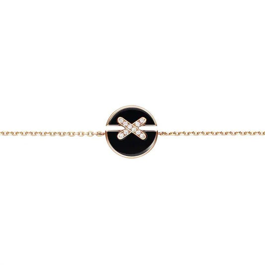 [moco jewelrys]ARMBÄNDER-SET ONYX ROSÉGOLD DIAMANT