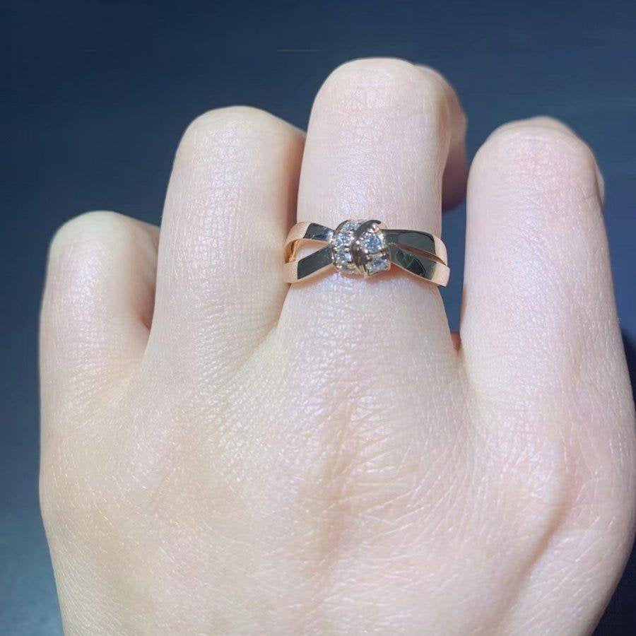 [moco jewelrys]LIENS RING PINK GOLD DIAMOND