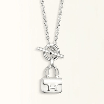 [moco jewelrys]POP H ANHÄNGER SILBERNE HALSKETTE
