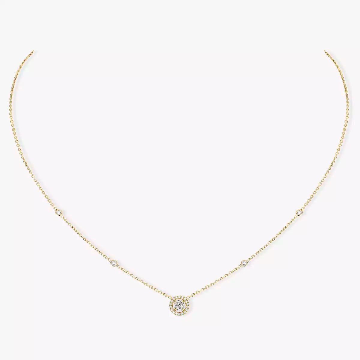 [ Moco ]Diamond Necklace 0,20ct Brilliant Shape Joy