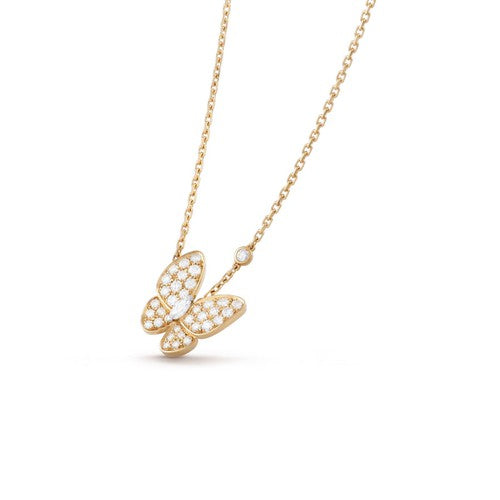 [moco jewelrys]BUTTERFLY DIAMOND NECKLACE