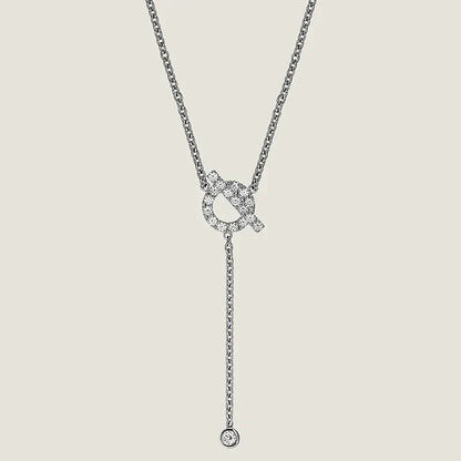 [moco jewelrys]FINESSE SILBER DIAMANTEN HALSKETTE