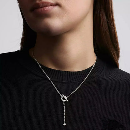 [moco jewelrys]FINESSE SILBER DIAMANTEN HALSKETTE