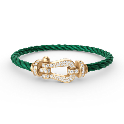 ¡®Moco¡¯FORCE LARGE HORSESHOE FULL DIAMOND BRACELET GOLD