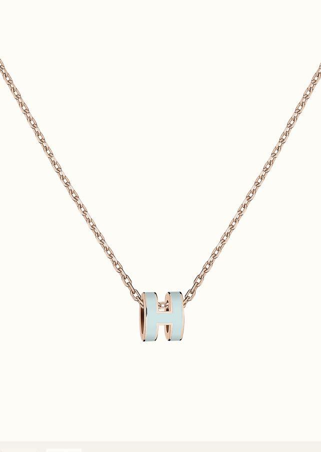 [moco jewelrys]POP H HELLBLAUE HALSKETTE