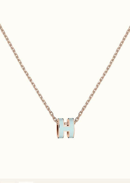 [moco jewelrys]POP H HELLBLAUE HALSKETTE