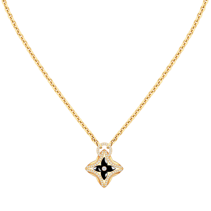 [moco jewelrys]STAR PEDANT PINK GOLD DIAMOND NECKLACE