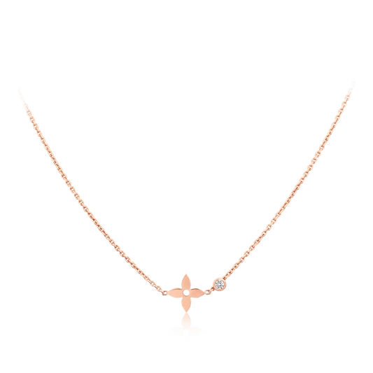[moco jewelrys]BLOSSOM PENDANT PINK GOLD AND DIAMOND