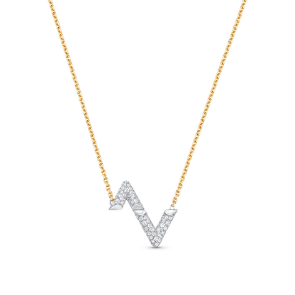 [moco jewelrys]VOLT SILVER DIAMOND PEDANT NECKLACE