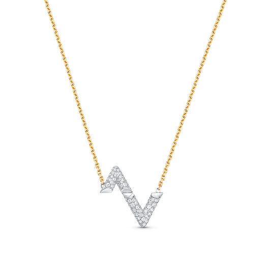 [moco jewelrys]VOLT SILVER DIAMOND PEDANT NECKLACE