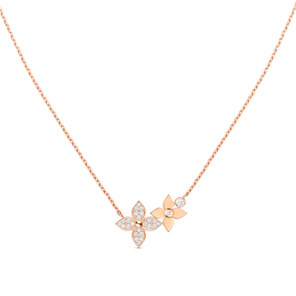 [moco jewelrys]STAR BLOSSOM NECKLACE PINK GOLD DIAMONDS