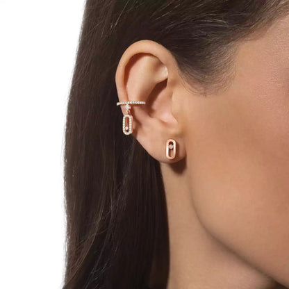 [ Moco ]Move Uno Diamond Stud Earrings