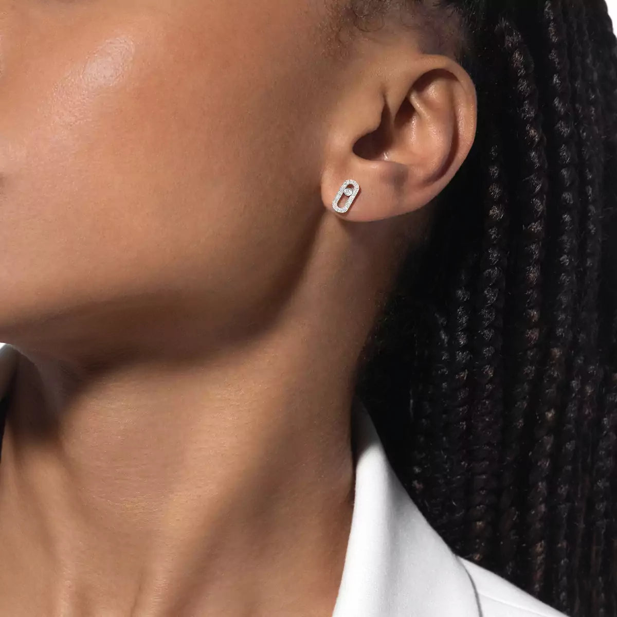 [ Moco ]Move Uno Diamond Earrings