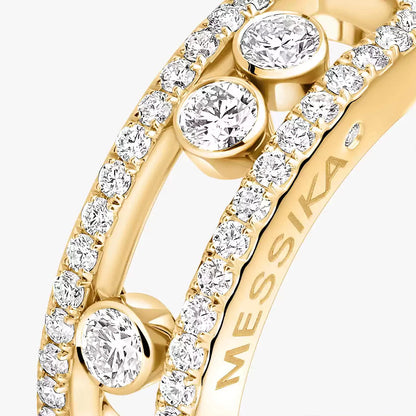 [ Moco ] Move Gold Diamond Pave_ Ring