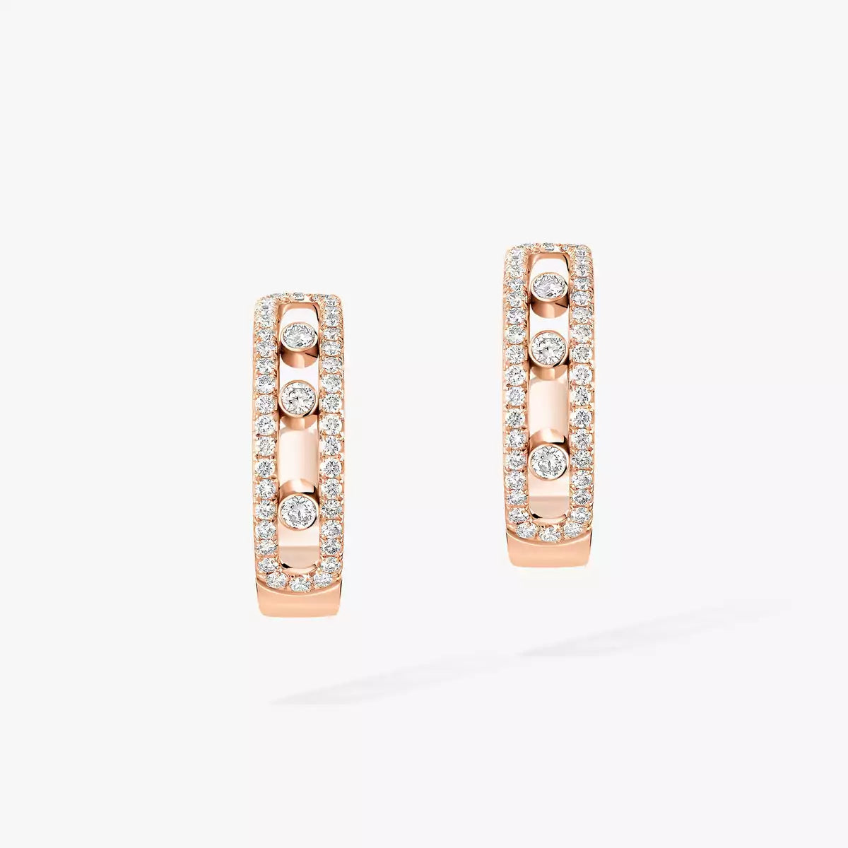 [ Moco ]Diamond Pave_ Hoop Earrings Move