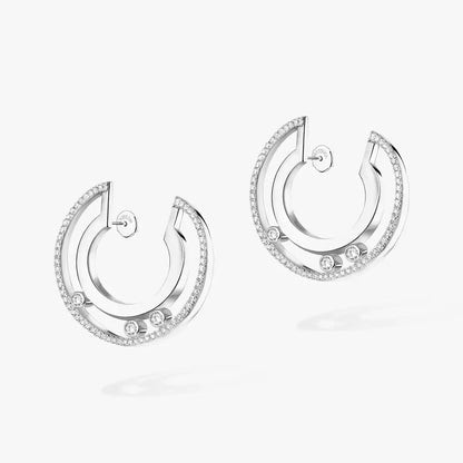 [ Moco ]Move Romane Small Diamond Hoop Earrings