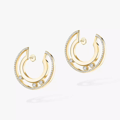 [ Moco ]Move Romane Small Diamond Hoop Earrings