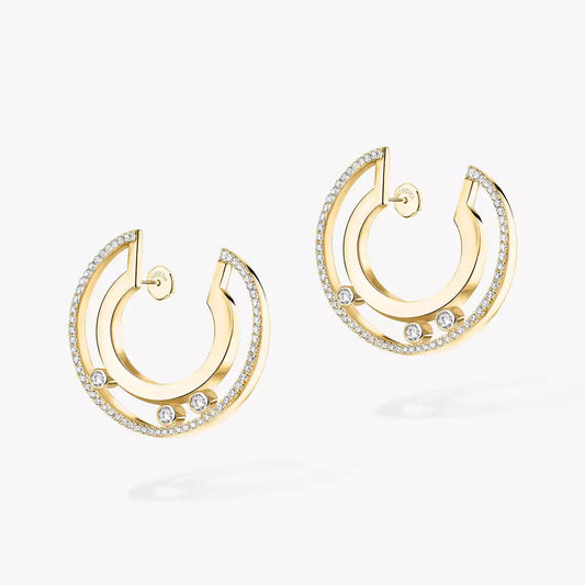 [ Moco ]Move Romane Small Diamond Hoop Earrings