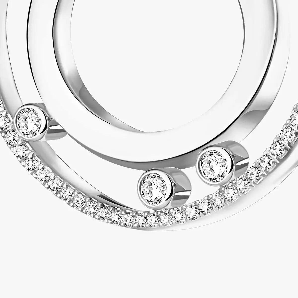 [ Moco ]Move Romane Small Diamond Hoop Earrings