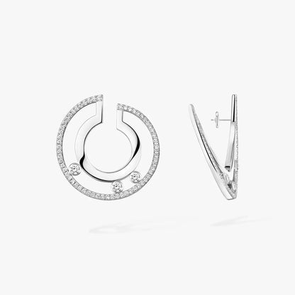 [ Moco ]Move Romane Small Diamond Hoop Earrings