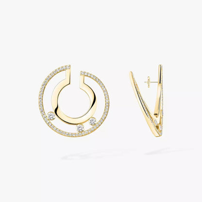 [ Moco ]Move Romane Small Diamond Hoop Earrings