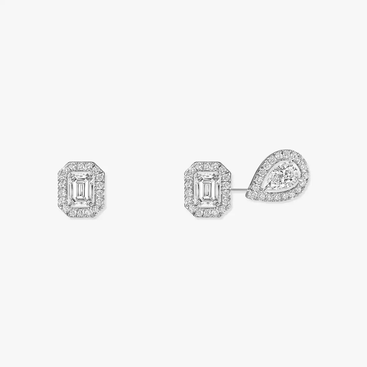 [ Moco ]Diamond Earrings 0,10ct My Twin 1+2