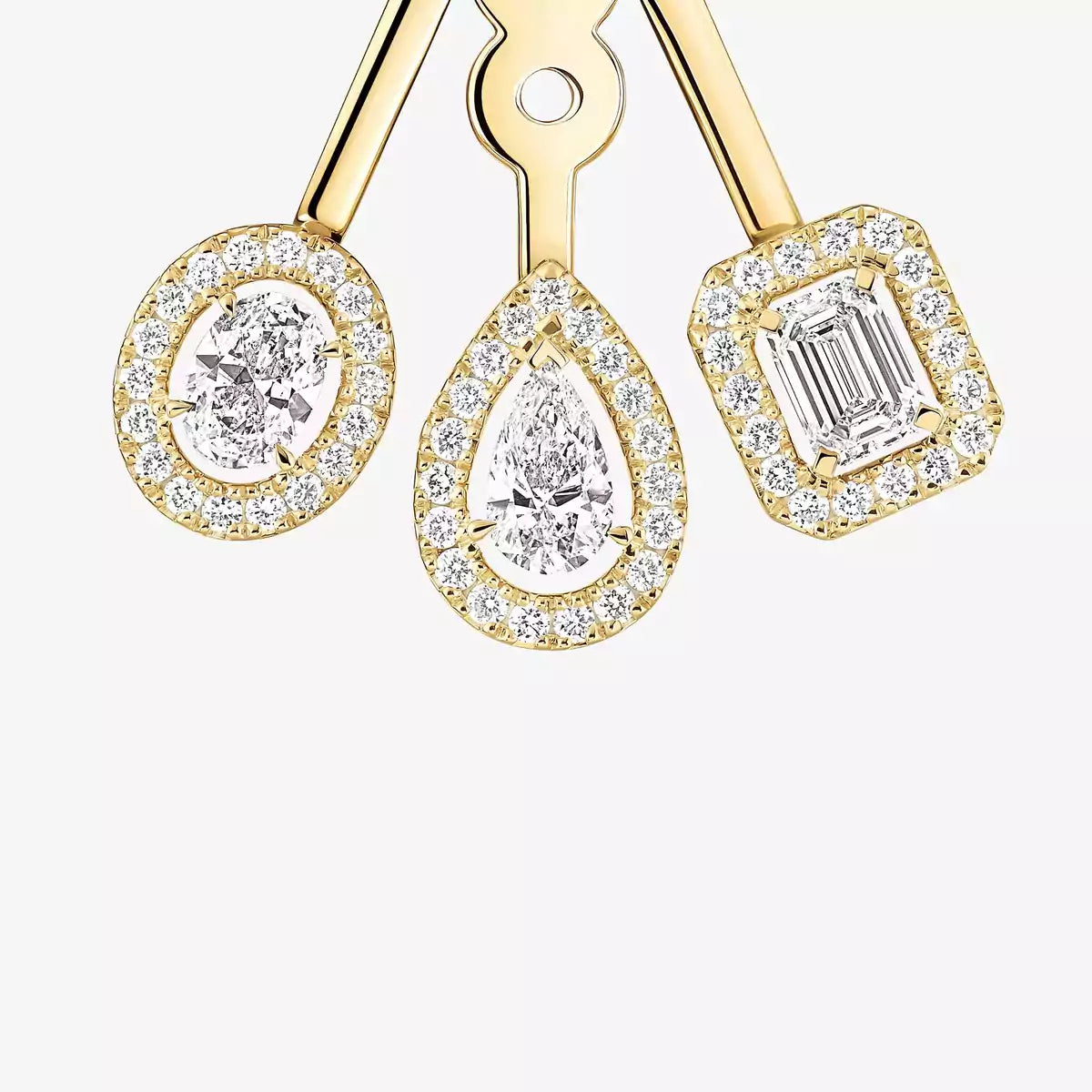 [ Moco ] My Twin Trio  Diamond Earrings