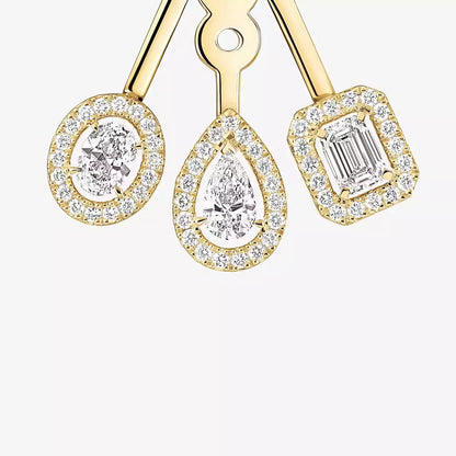[ Moco ] My Twin Trio  Diamond Earrings