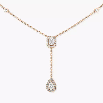 [ Moco ]Gold Diamond Tie Necklace
