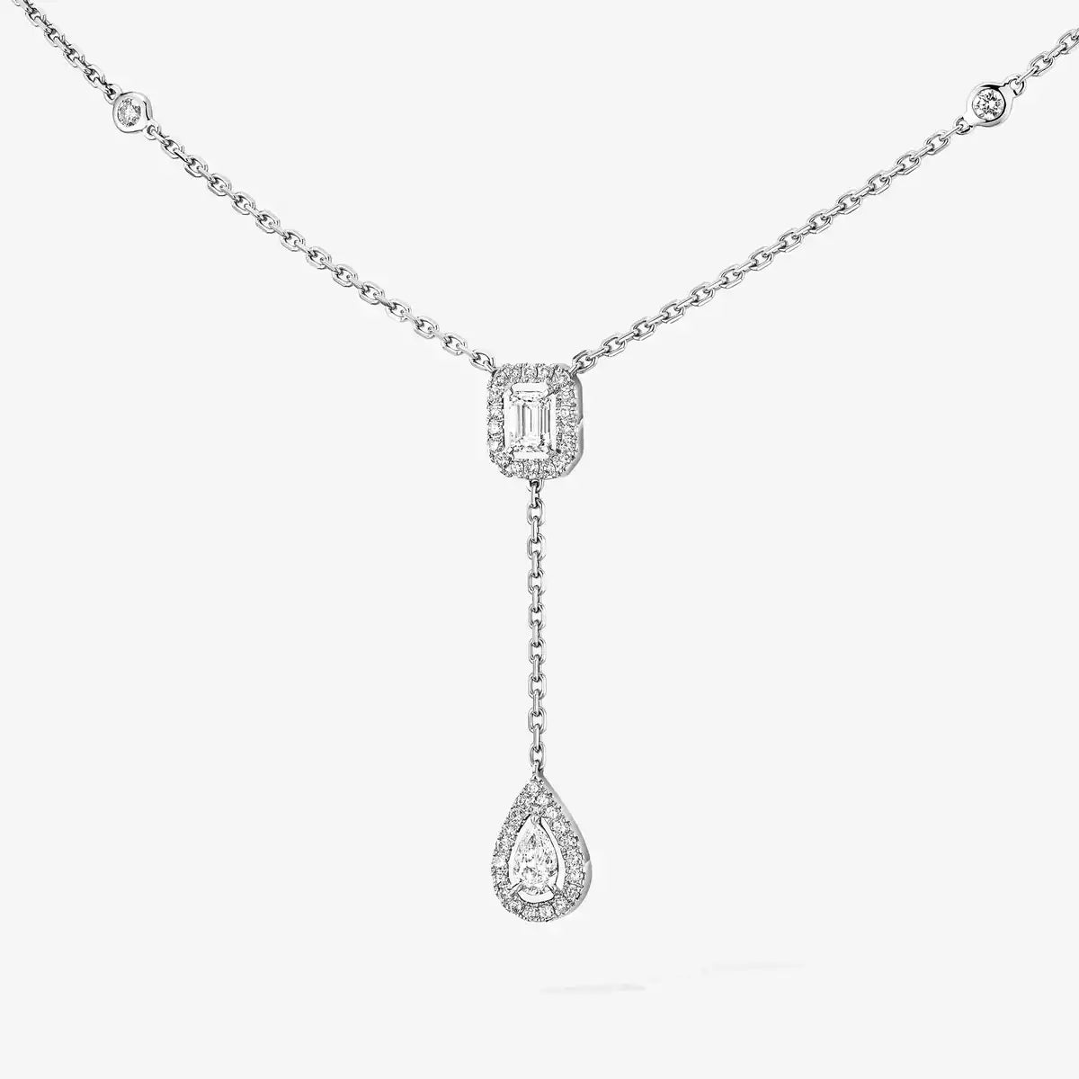 [ Moco ]Gold Diamond Tie Necklace