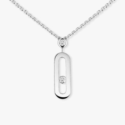 [ Moco ] Move Uno Gold Diamond Long Necklace