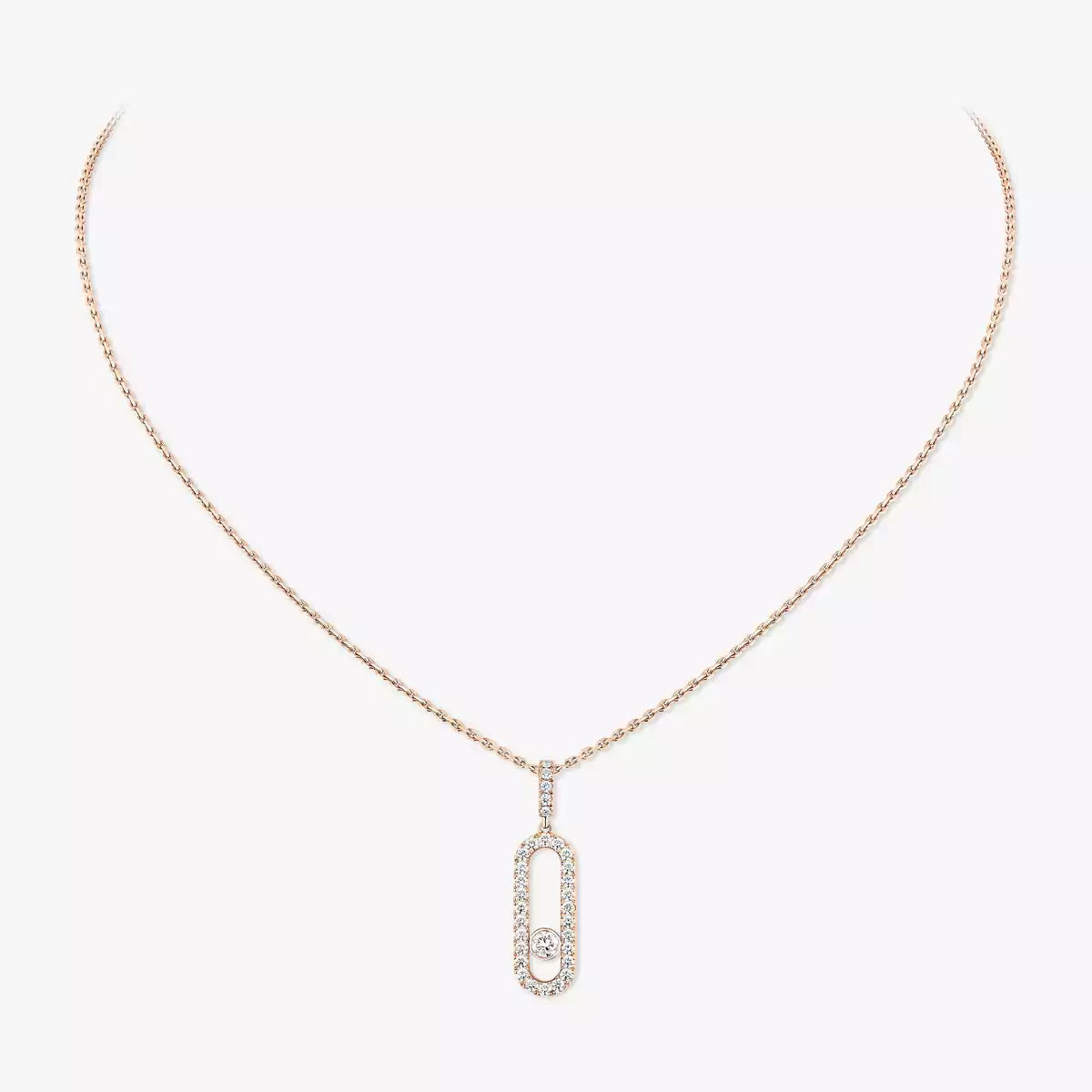 [ Moco ]Move Uno Diamond Necklace in Rose Gold