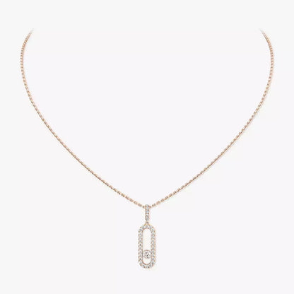 [ Moco ]Move Uno Diamond Necklace in Rose Gold