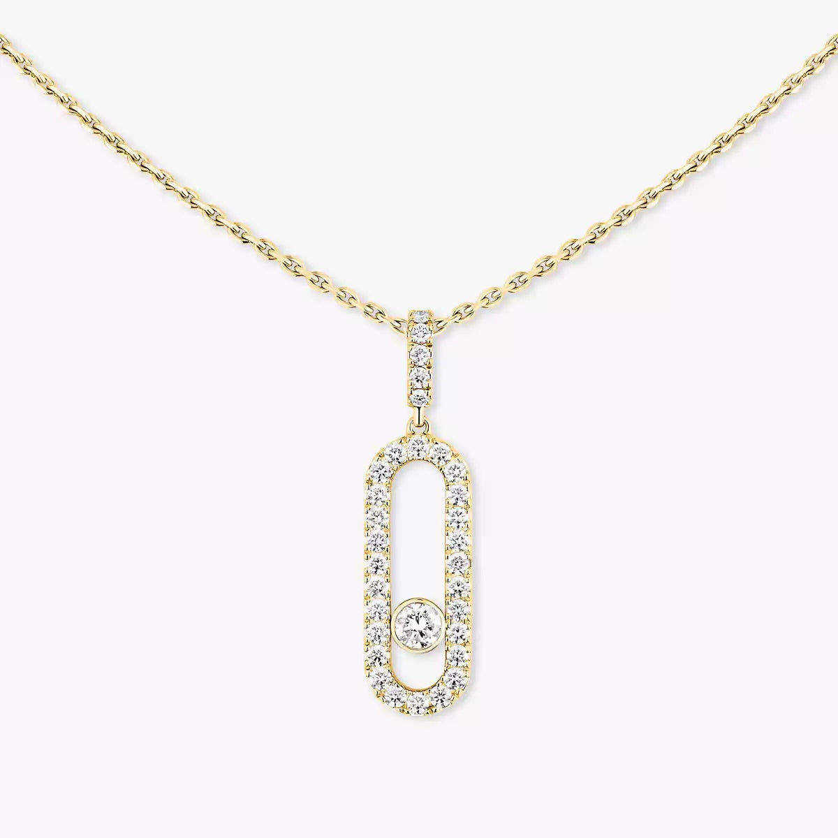 [ Moco ]Move Uno Diamond Necklace in Rose Gold