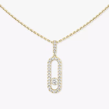 [ Moco ]Move Uno Diamond Necklace in Rose Gold