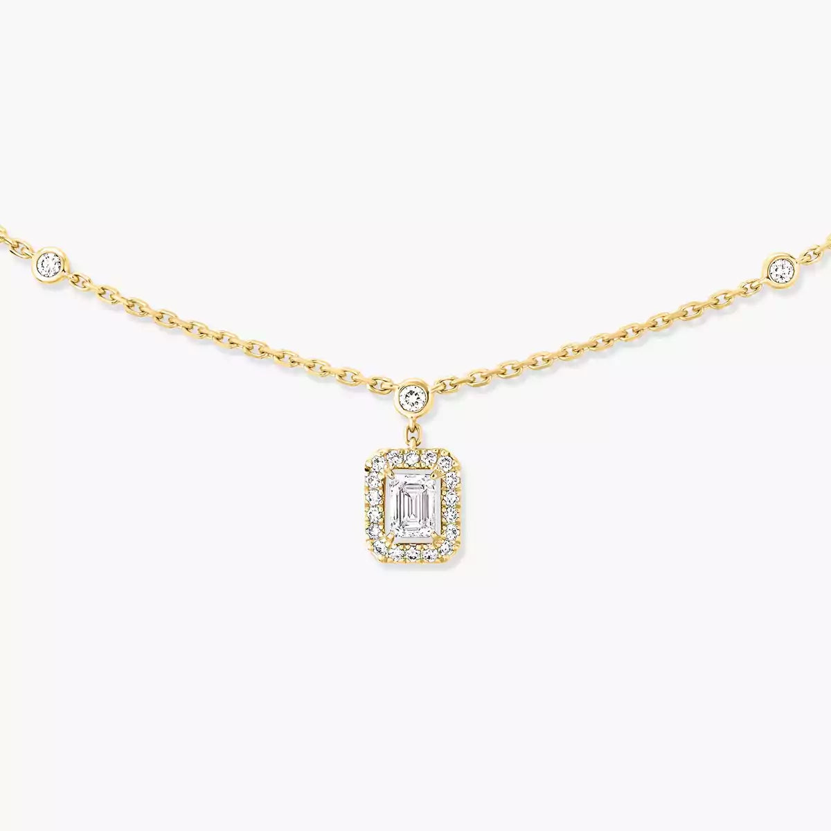 [ Moco ]My Twin Diamond Necklace in Silver