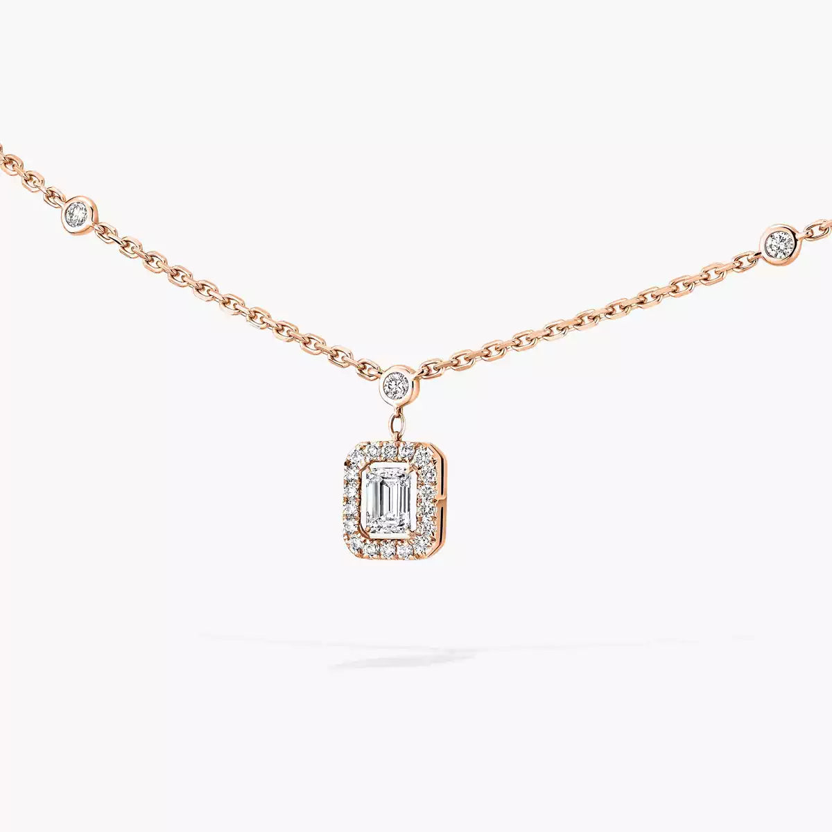 [ Moco ]My Twin Diamond Necklace in Silver