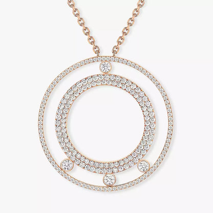 [ Moco ]Move Romane Long Pave_-Set Diamond Necklace