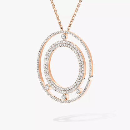 [ Moco ]Move Romane Long Pave_-Set Diamond Necklace