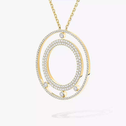 [ Moco ]Move Romane Long Pave_-Set Diamond Necklace